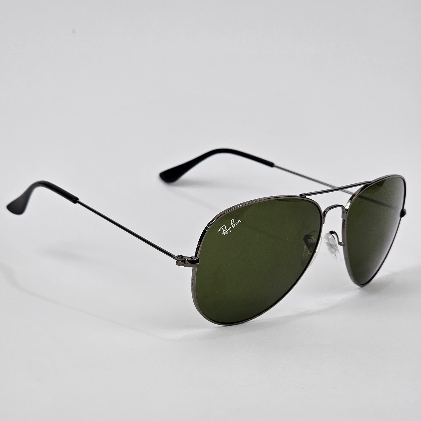 Rimmed Classic Aviators - RB - Gun Metal/Green