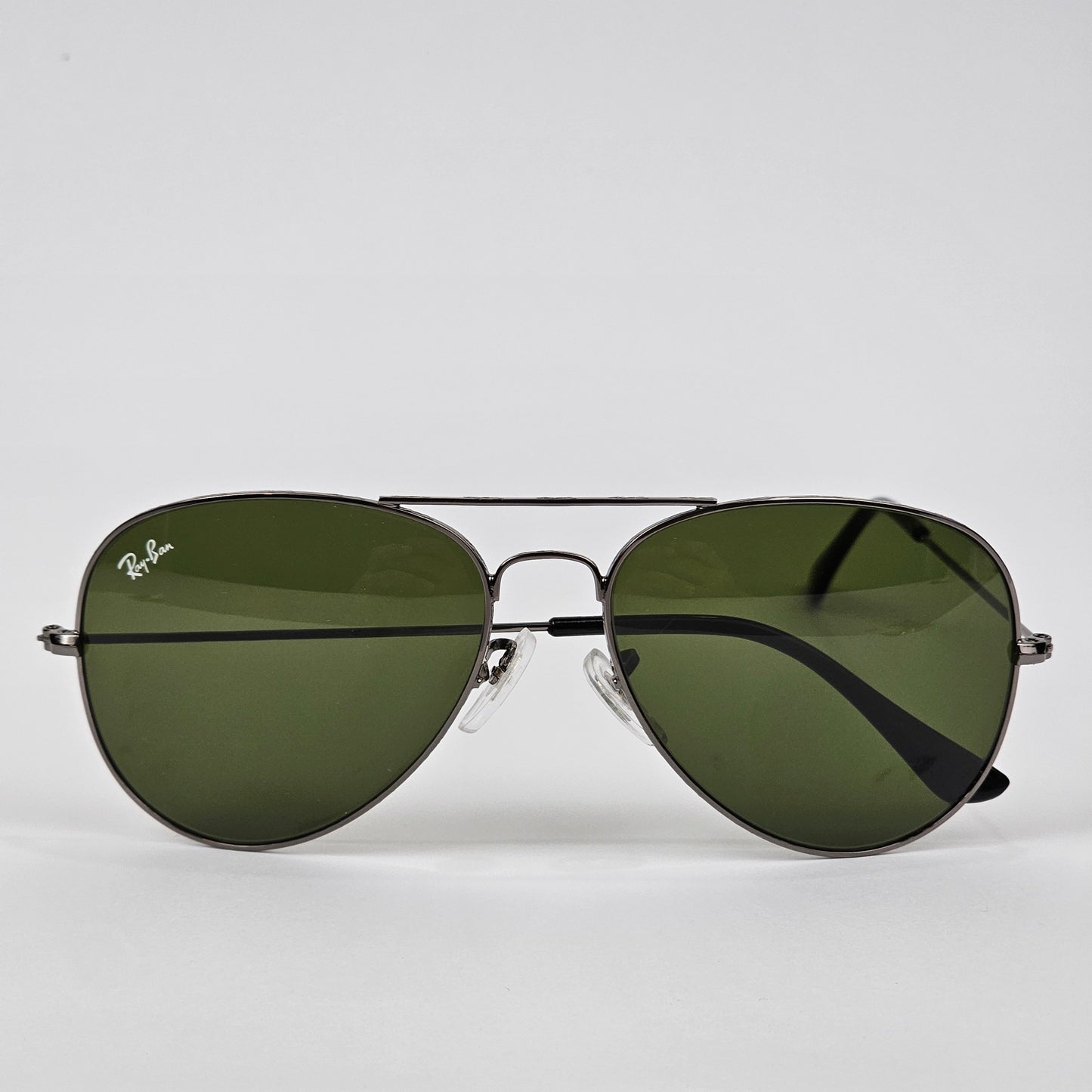 Rimmed Classic Aviators - RB - Gun Metal/Green