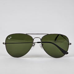 Rimmed Classic Aviators - RB - Gun Metal/Green