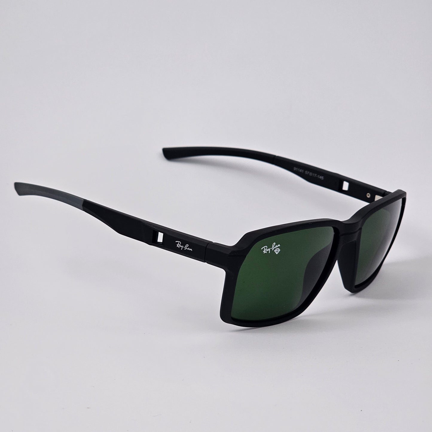 Sport Rectangle Wayfarer - RB - 91141 - Black/Green