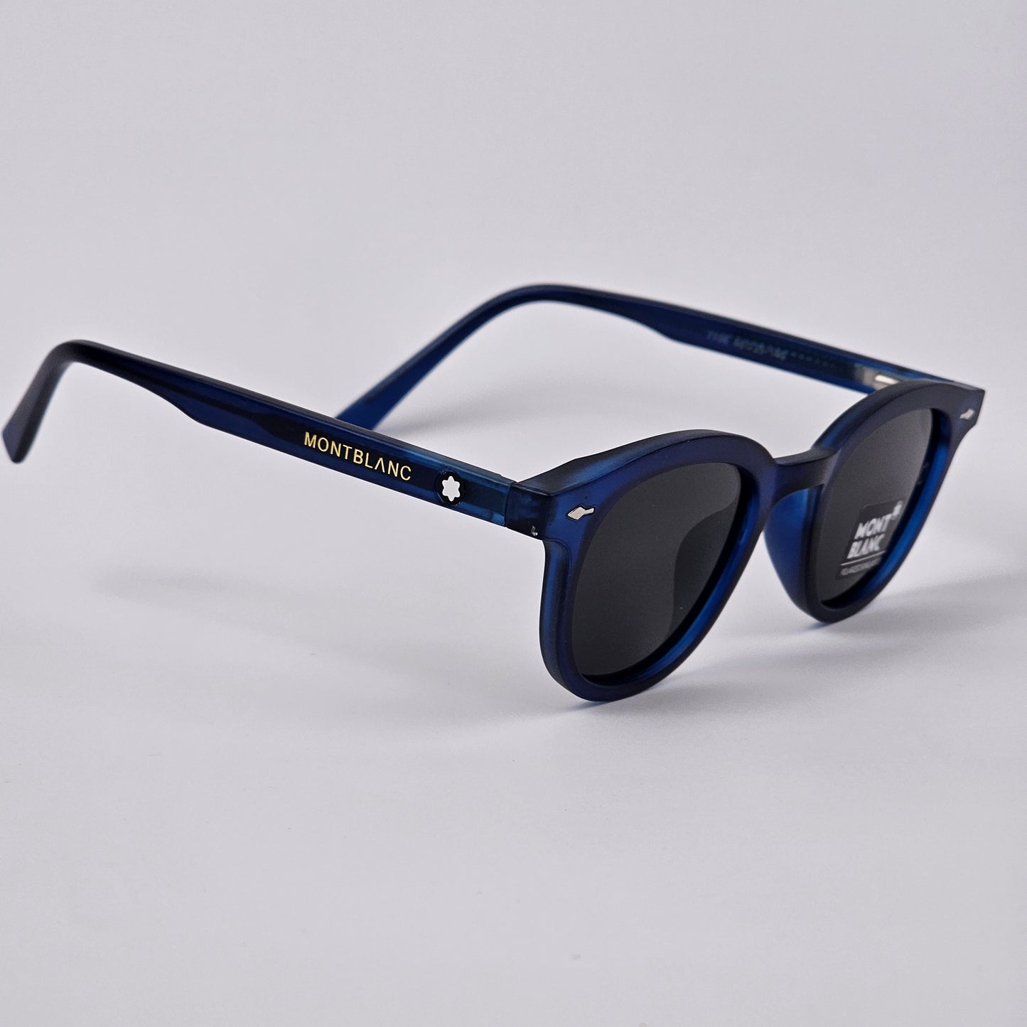 Round - Mont Blanc - Acetate - 7706 - Premium - Polarized - Blue