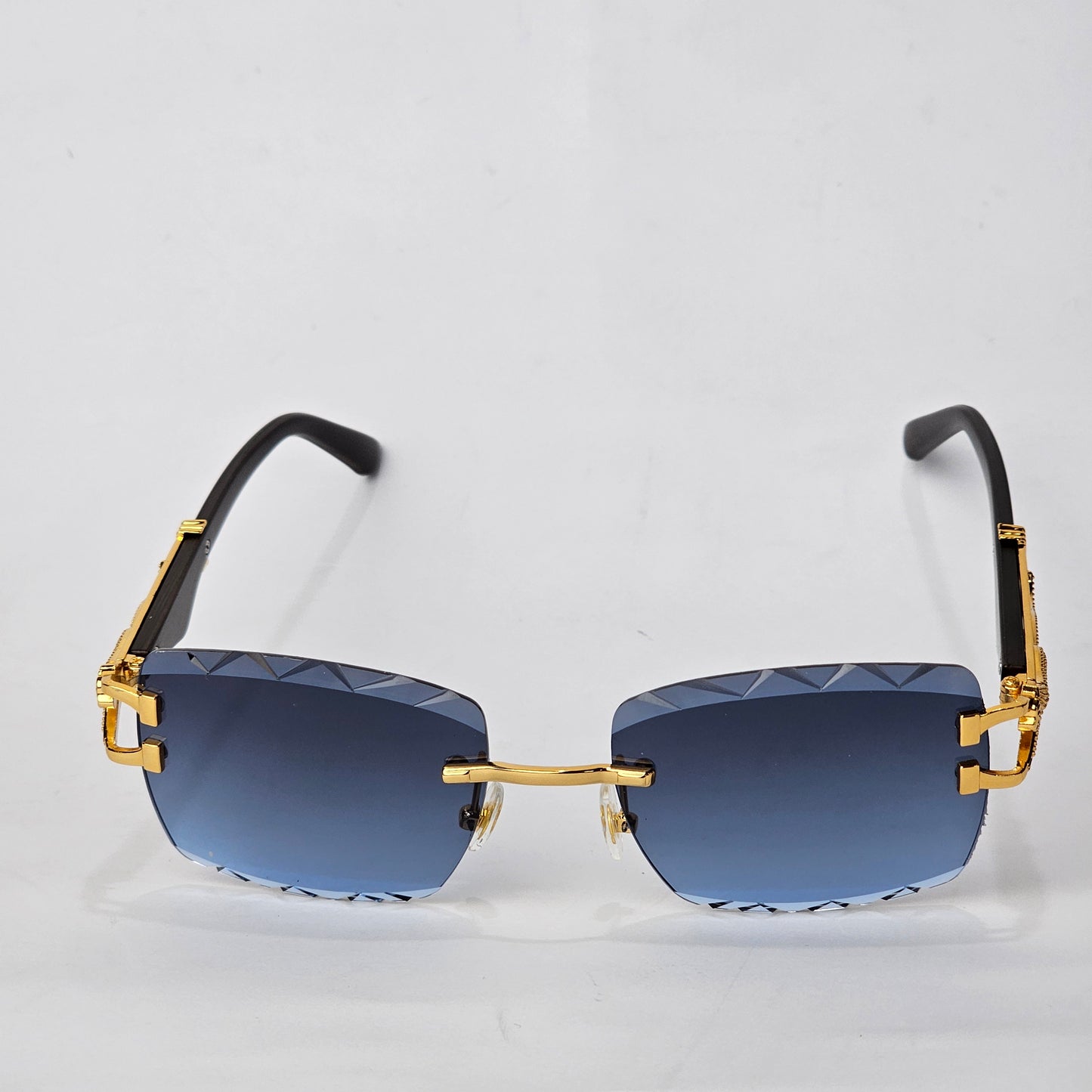 Carved Rimless Bling - Unjaded - Blue