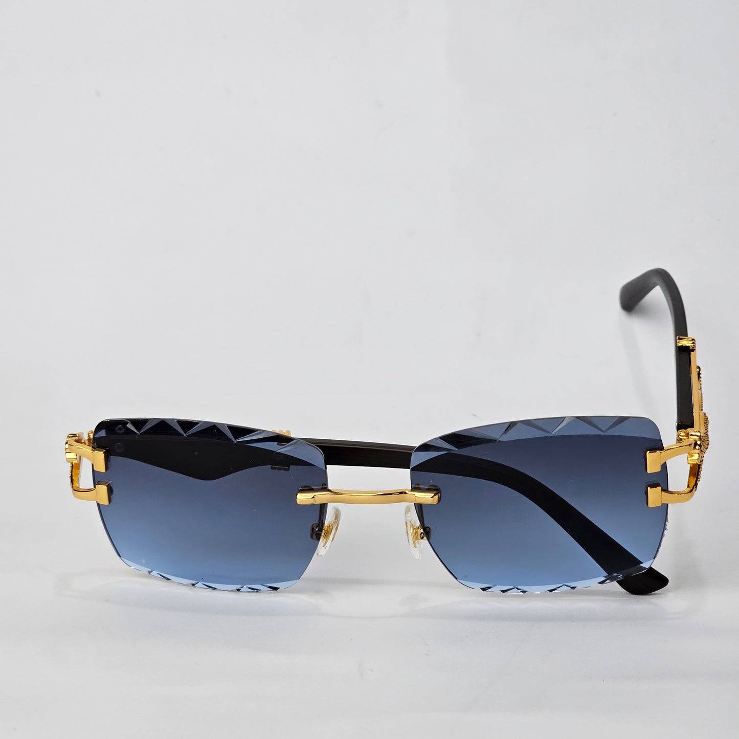 Carved Rimless Bling - Unjaded - Blue