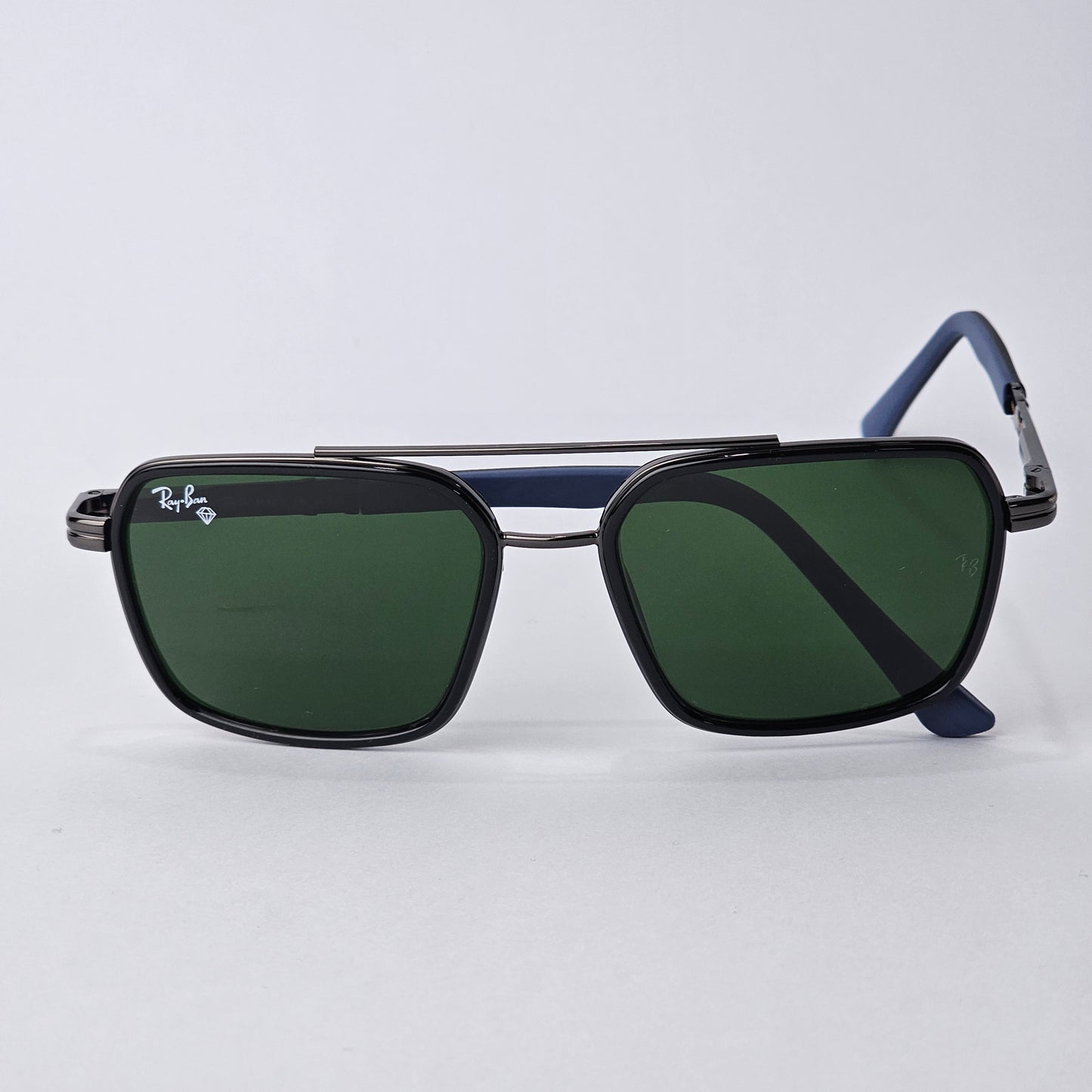 Bold Rectangle Aviators - 22013 - RB - Gun Metal - Unisex