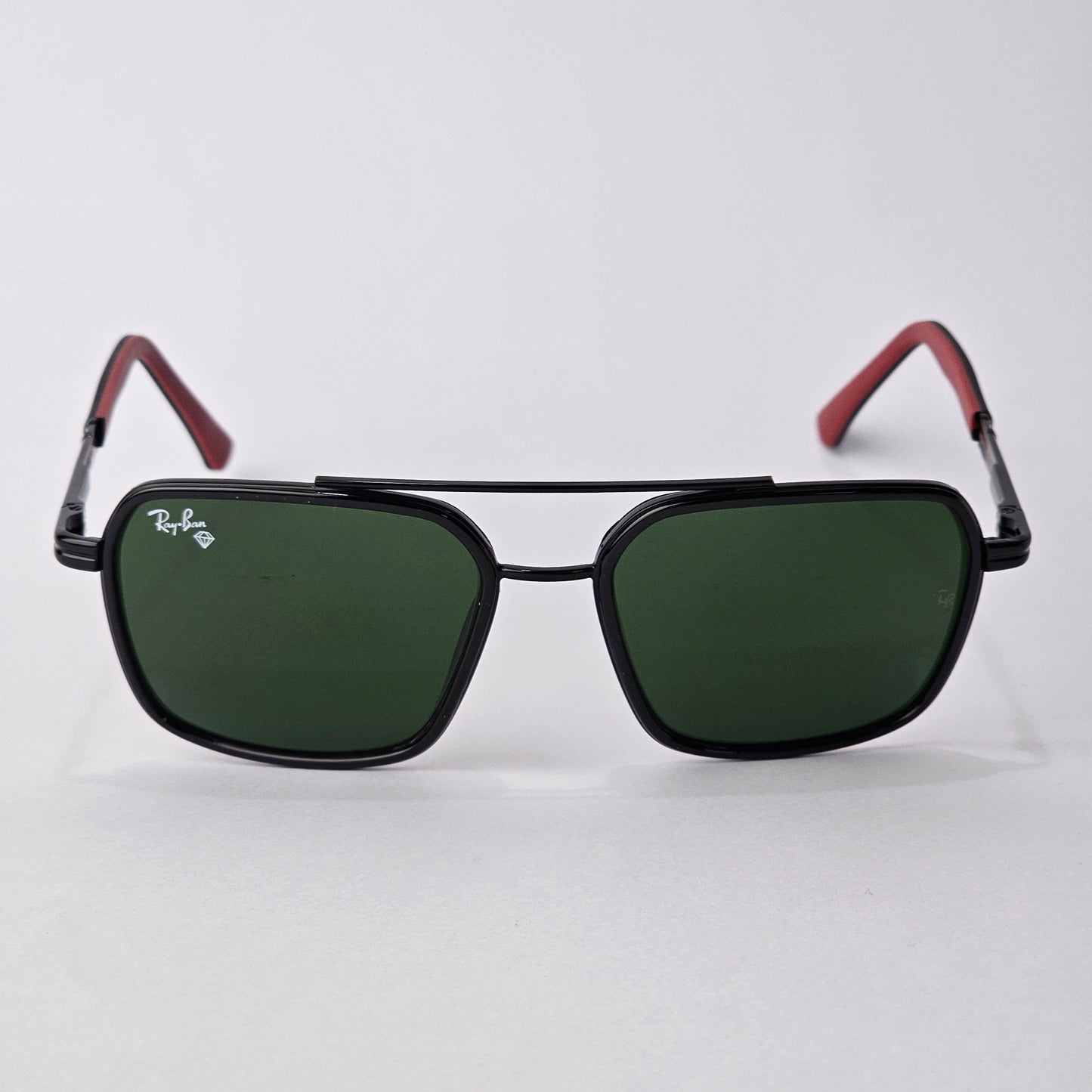 Bold Rectangle Aviators - 22013 - RB - Black - Unisex
