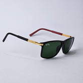 Sleek Textured Wayfarer - 4193 - RB - Gold - Unisex