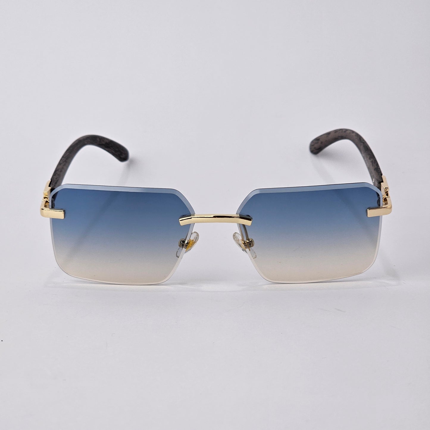 Rimless Wood - Unjaded - 22457 - Gold/blue