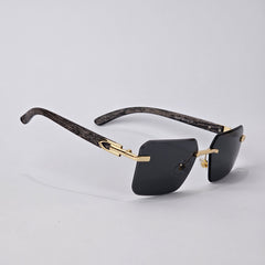 Rimless Wood - Unjaded - 22457 - Gold/Black
