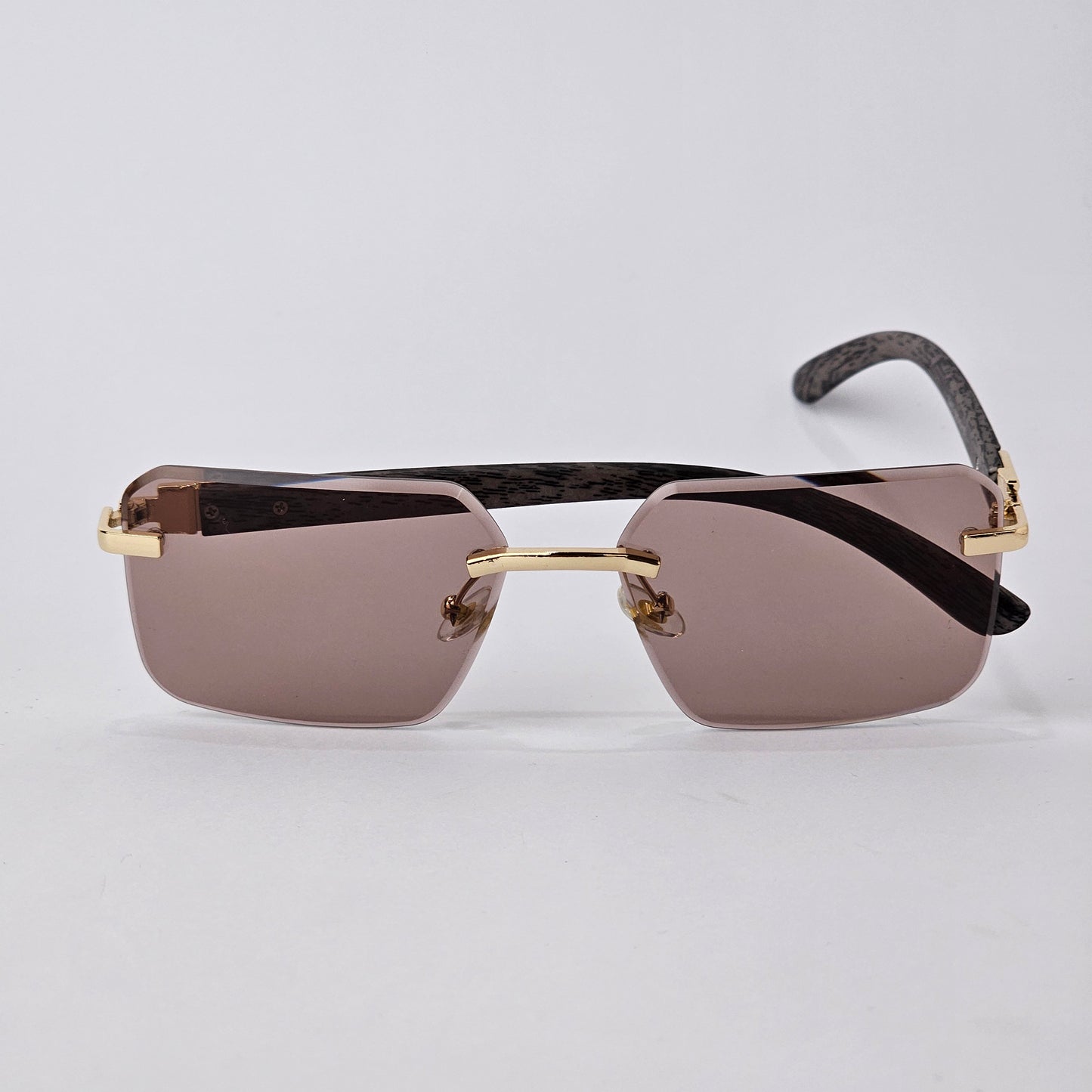 Rimless Wood - Unjaded - 22457 - Gold/Brown