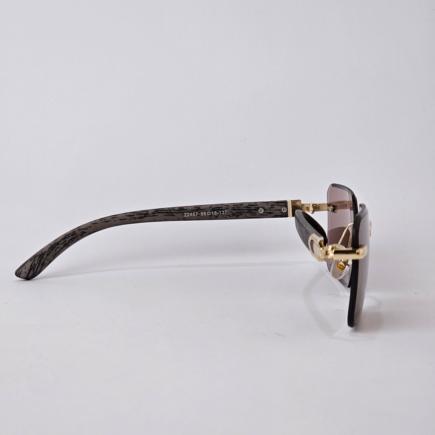 Rimless Wood - Unjaded - 22457 - Gold/Brown