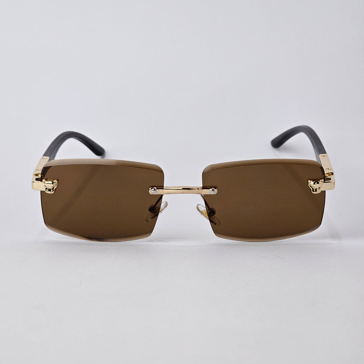 Rimless Sleek Wood - Unjaded - 22455 - Gold/Brown