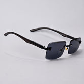 Rimless Sleek Wood - Unjaded - 22455 - Black