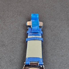 Patek Philippe - Silver - Blue Leather Strap