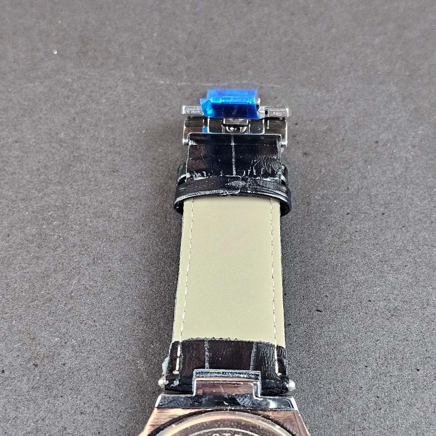 Patek Philippe - Silver - Black Leather Strap (White Dial)
