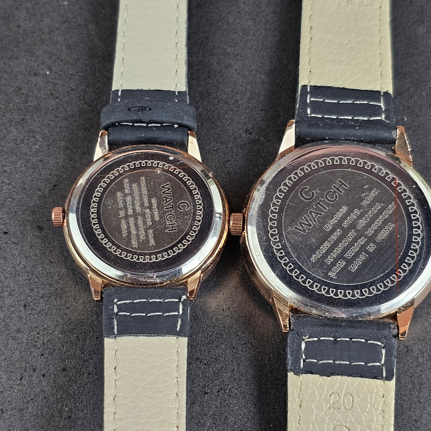 CK His & Her Combo - Gold (Black Dial) - Black Strap