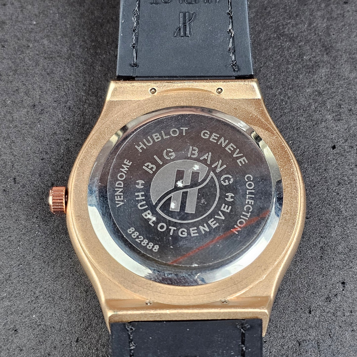 Hublot - Chronograph - Gold - Brown Faux Leather Strap