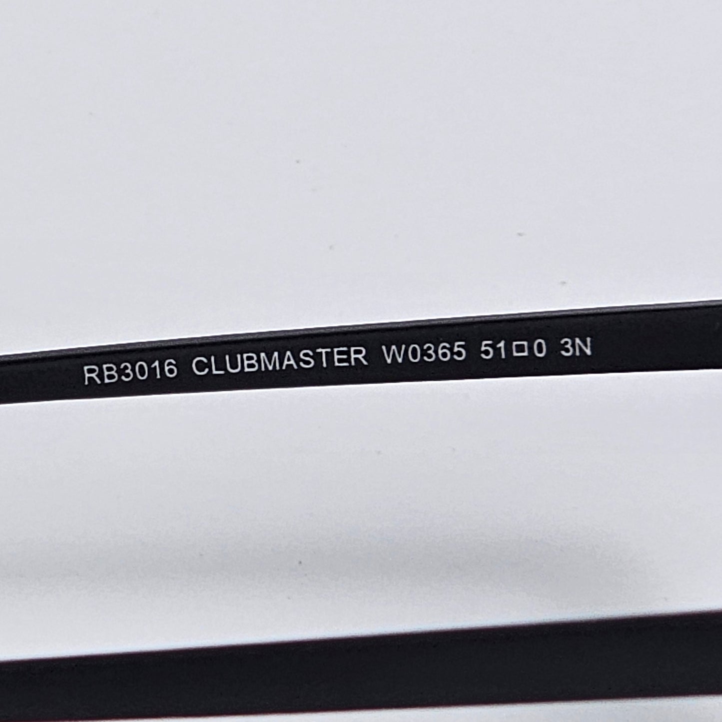 Classic Club Master (GLASS LENS) - RB - 3016 - Black- Unisex