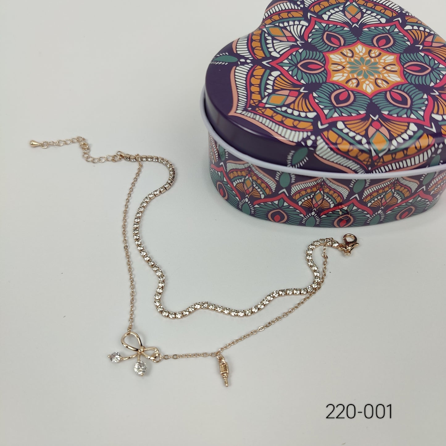 Sparkling Bow Anklets - 220-001