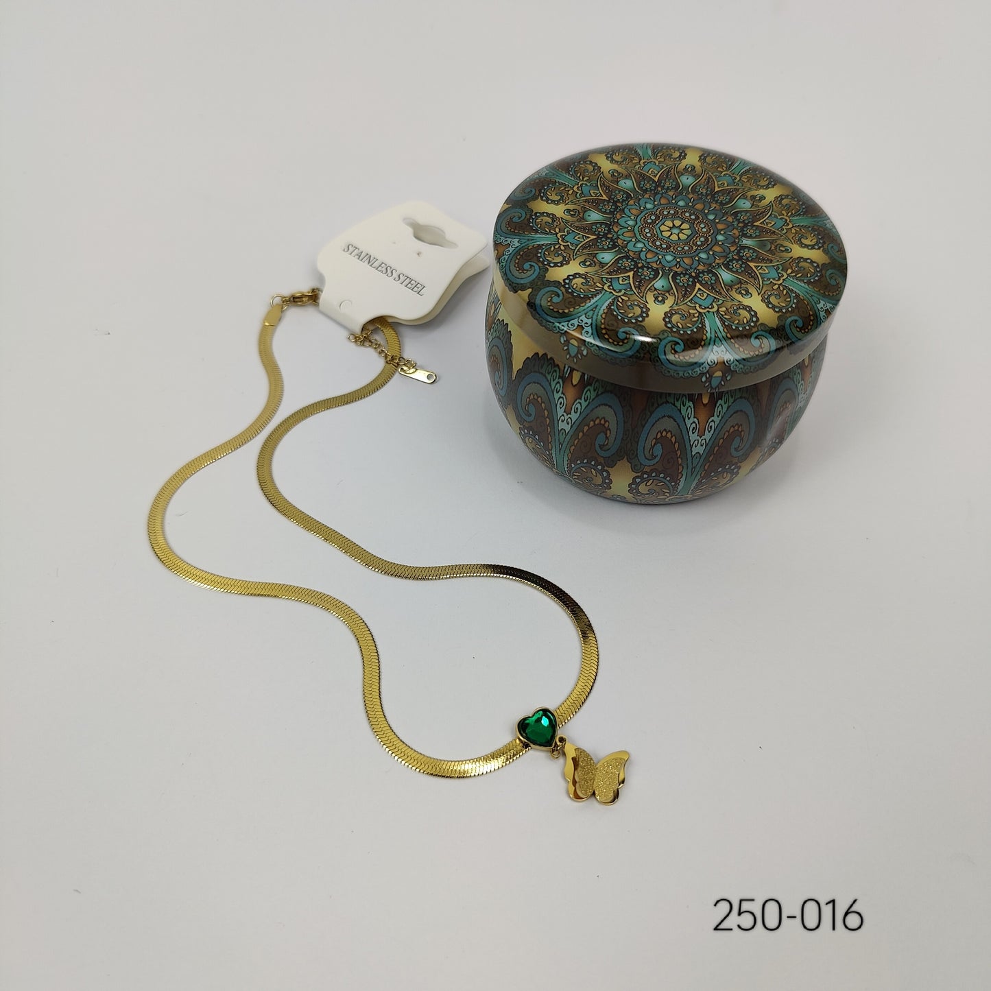 Emerald Butterfly Necklace - 250-016