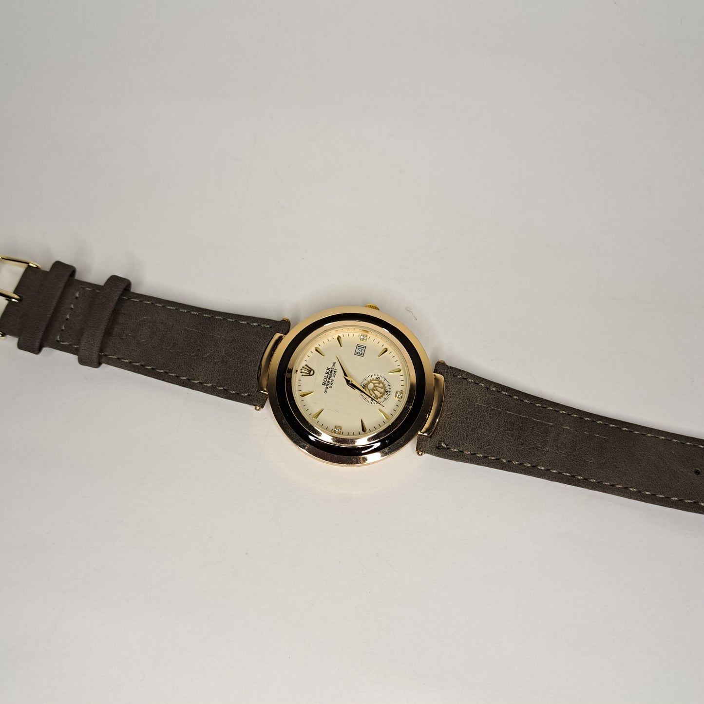 Rolex - Oyster - 780 - Gold - Dark Green Genuine Leather Strap