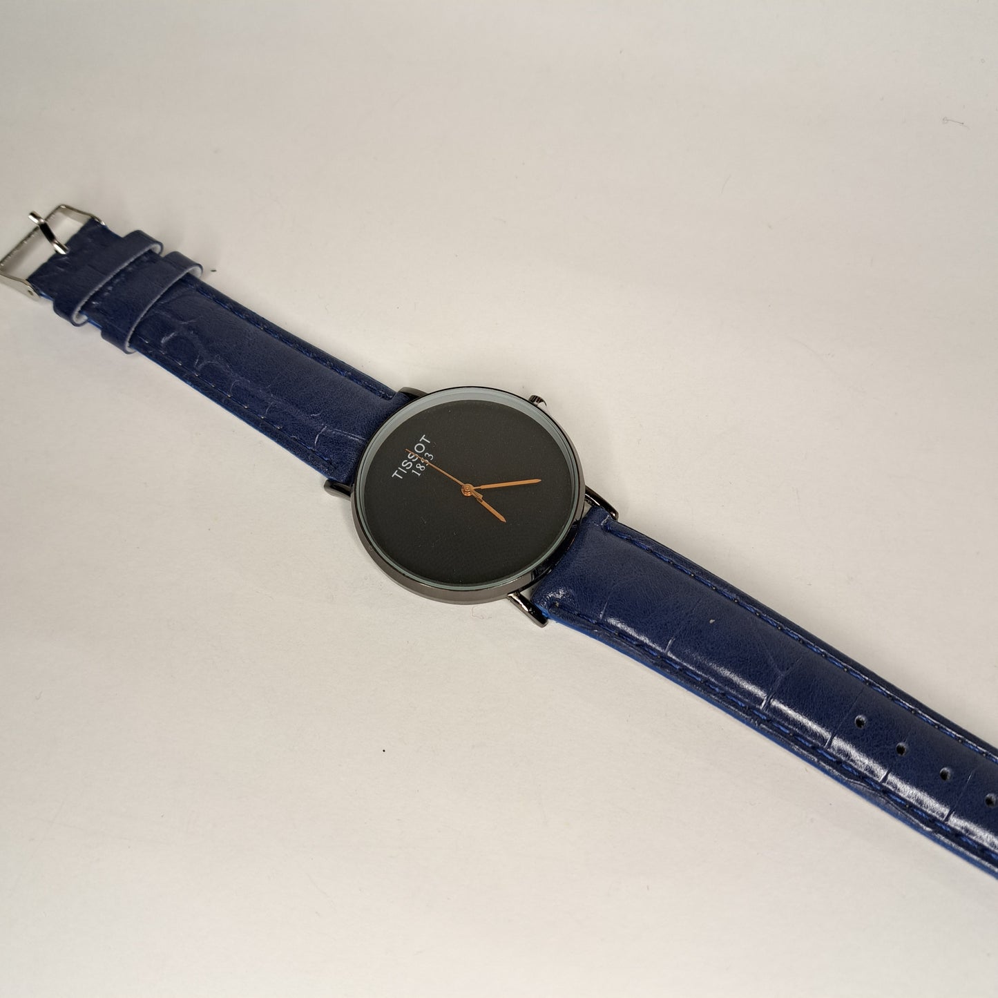 Tissot - 1853 - Black - Blue Faux Leather Strap