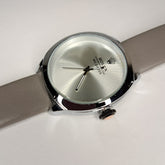 Rolex Plain MILGAUSS - Silver - Grey Faux Leather Strap