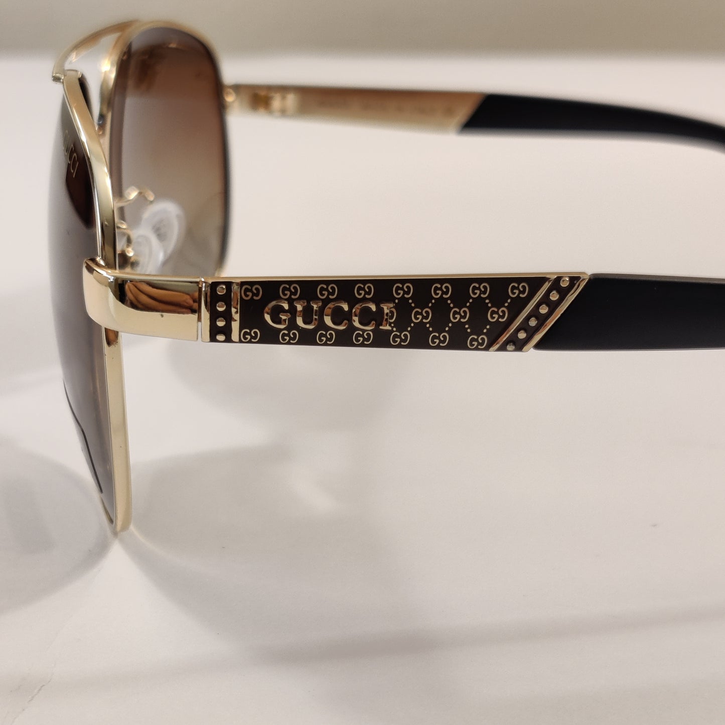 Bling Aviators - 4286 - Gucci - Polarized - Brown/Gold