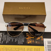 Bling Aviators - 4286 - Gucci - Polarized - Brown/Gold