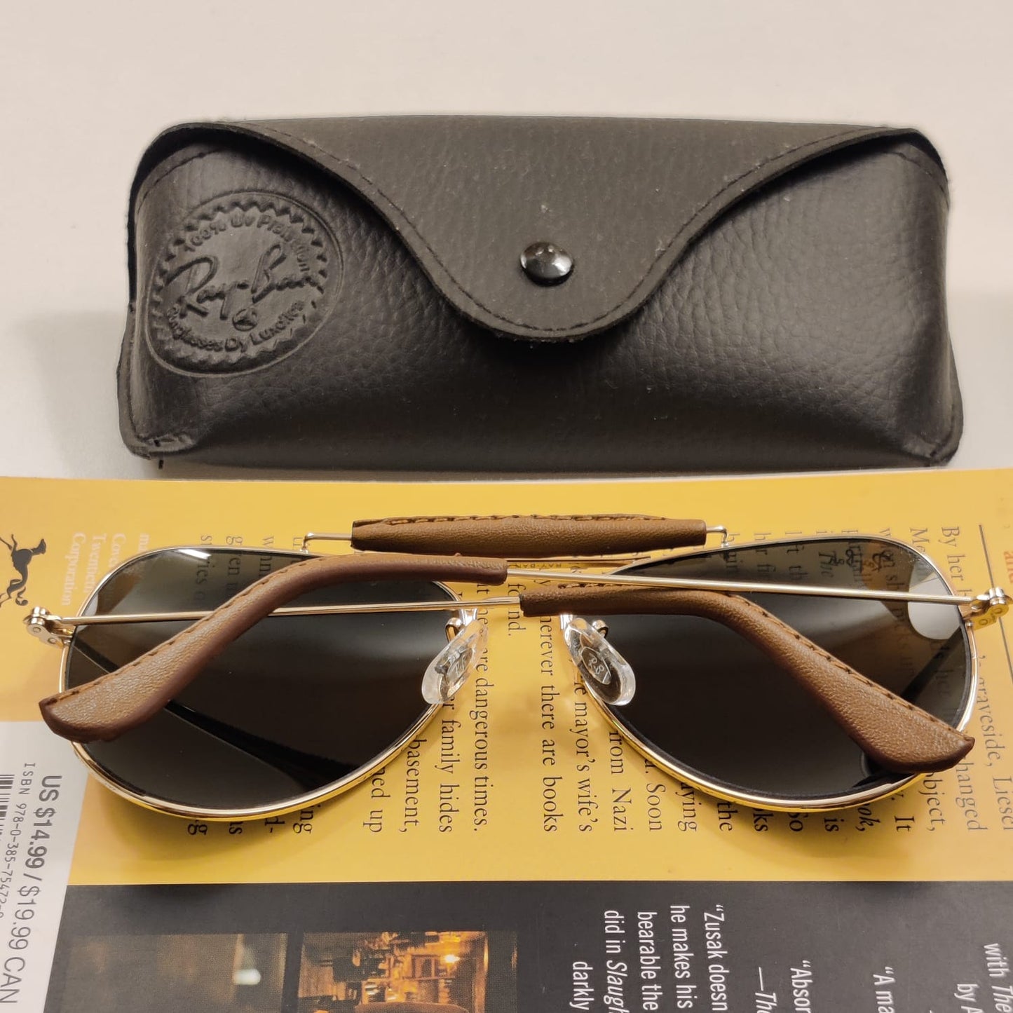 Classic Aviators - RB - 3422 - Leather Gold - Unisex