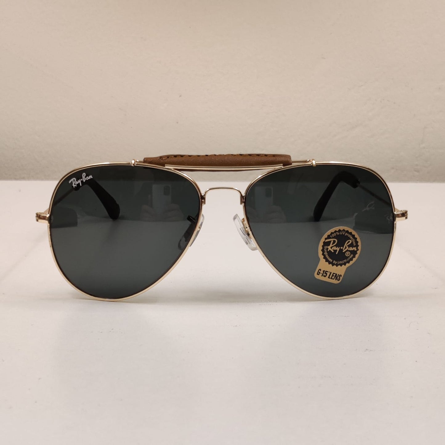 Classic Aviators - RB - 3422 - Leather Gold - Unisex