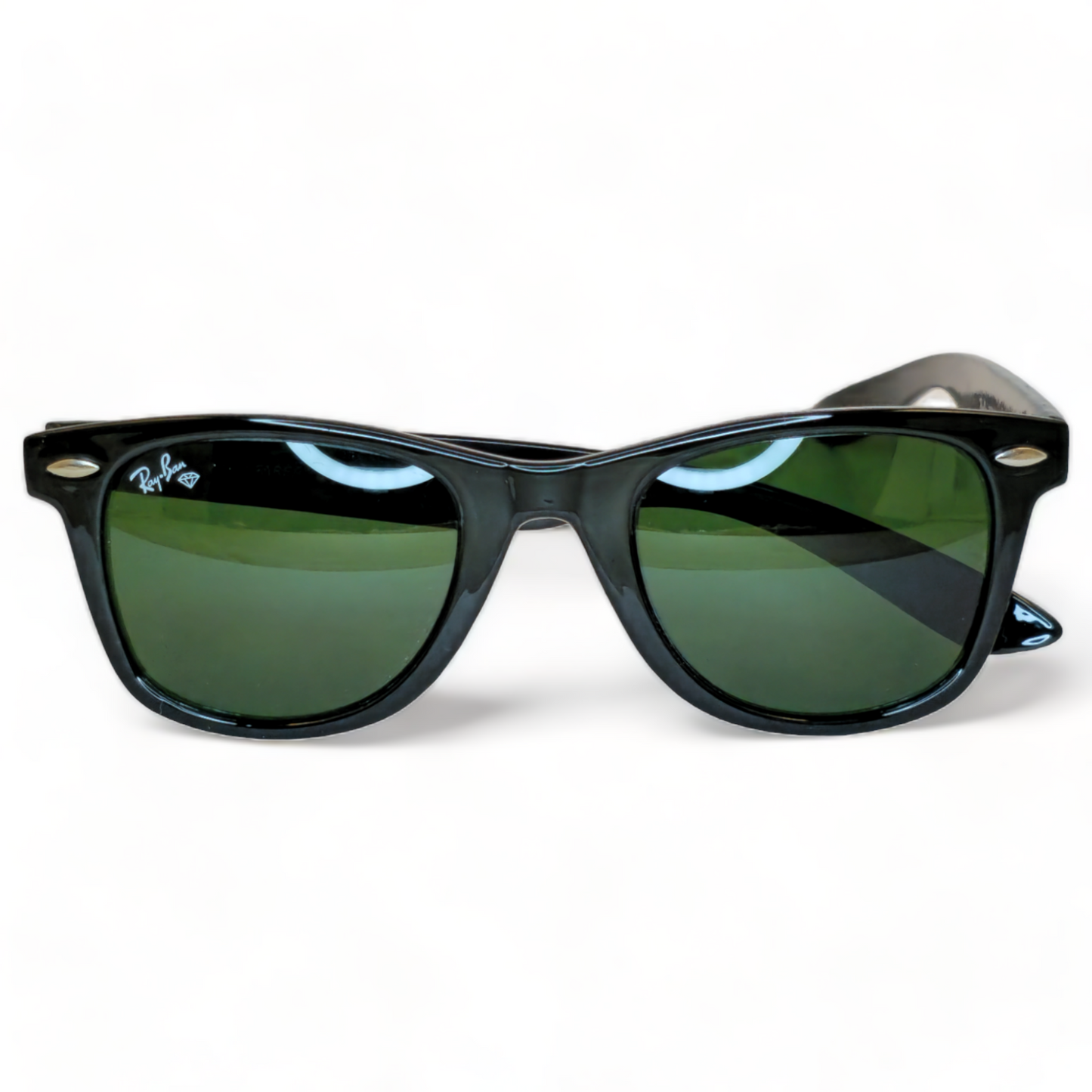 Classic Wayfarer - RB - 2140 - Black/Green Lens - Gloss