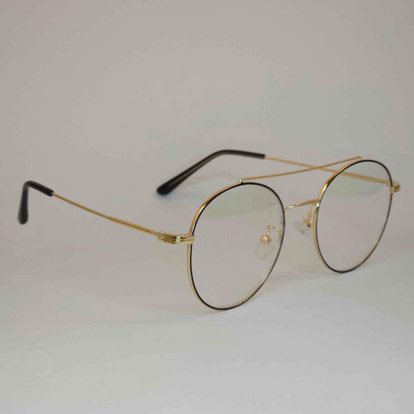 Round Bridged - Gold - Screen Glasses