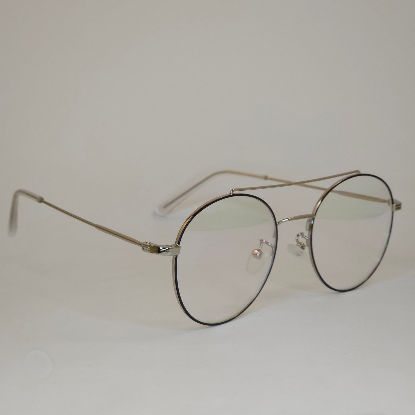 Round Bridged - Silver - Screen Glasses