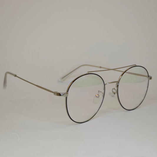 Round Bridged - Silver - Screen Glasses