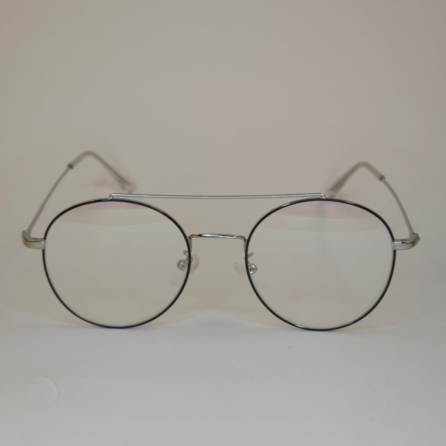 Round Bridged - Silver - Screen Glasses