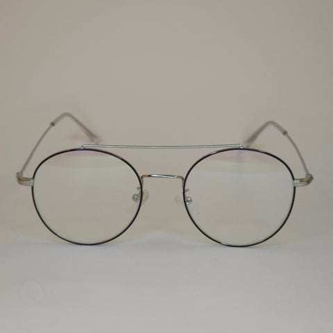 Round Bridged - Silver - Screen Glasses