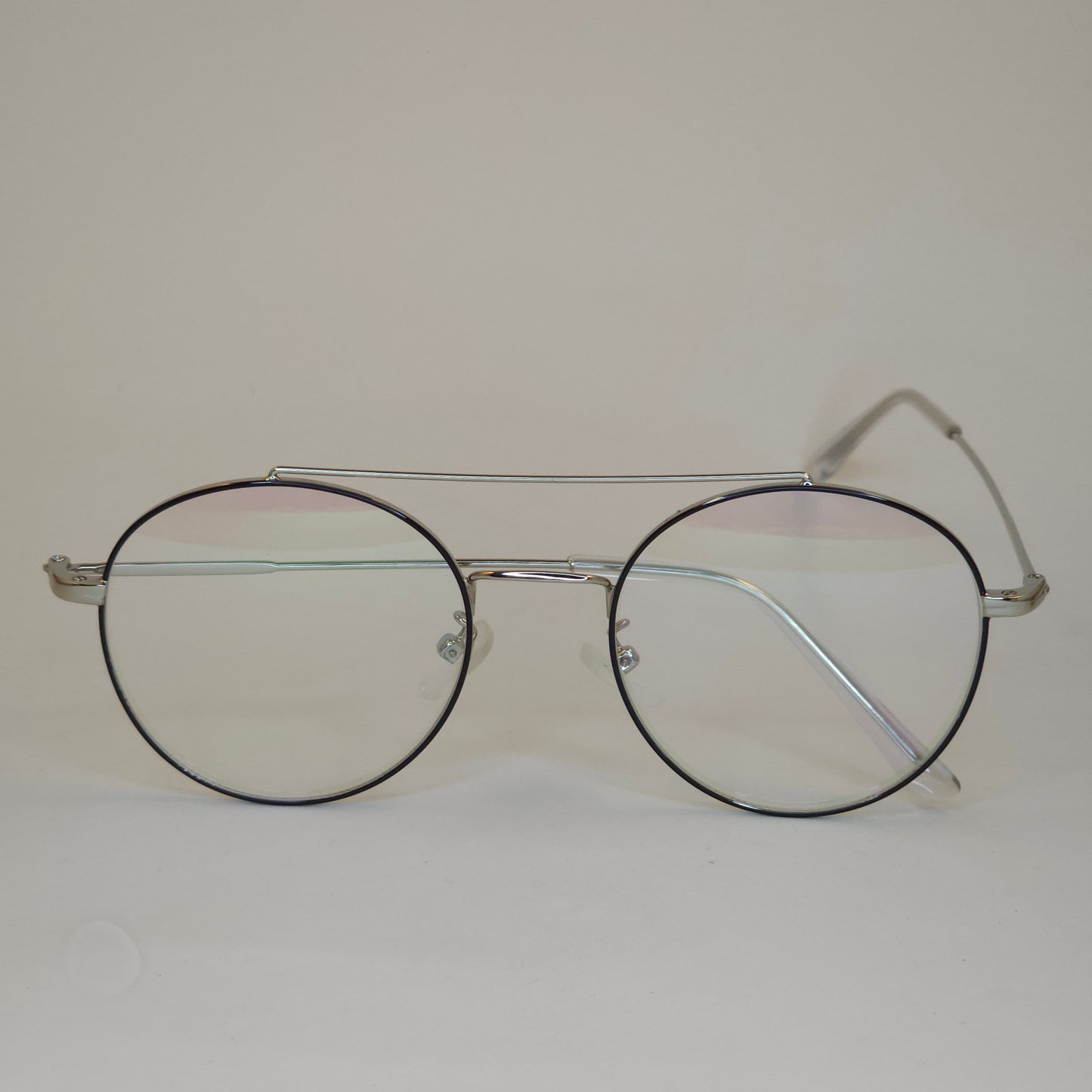 Round Bridged - Silver - Screen Glasses