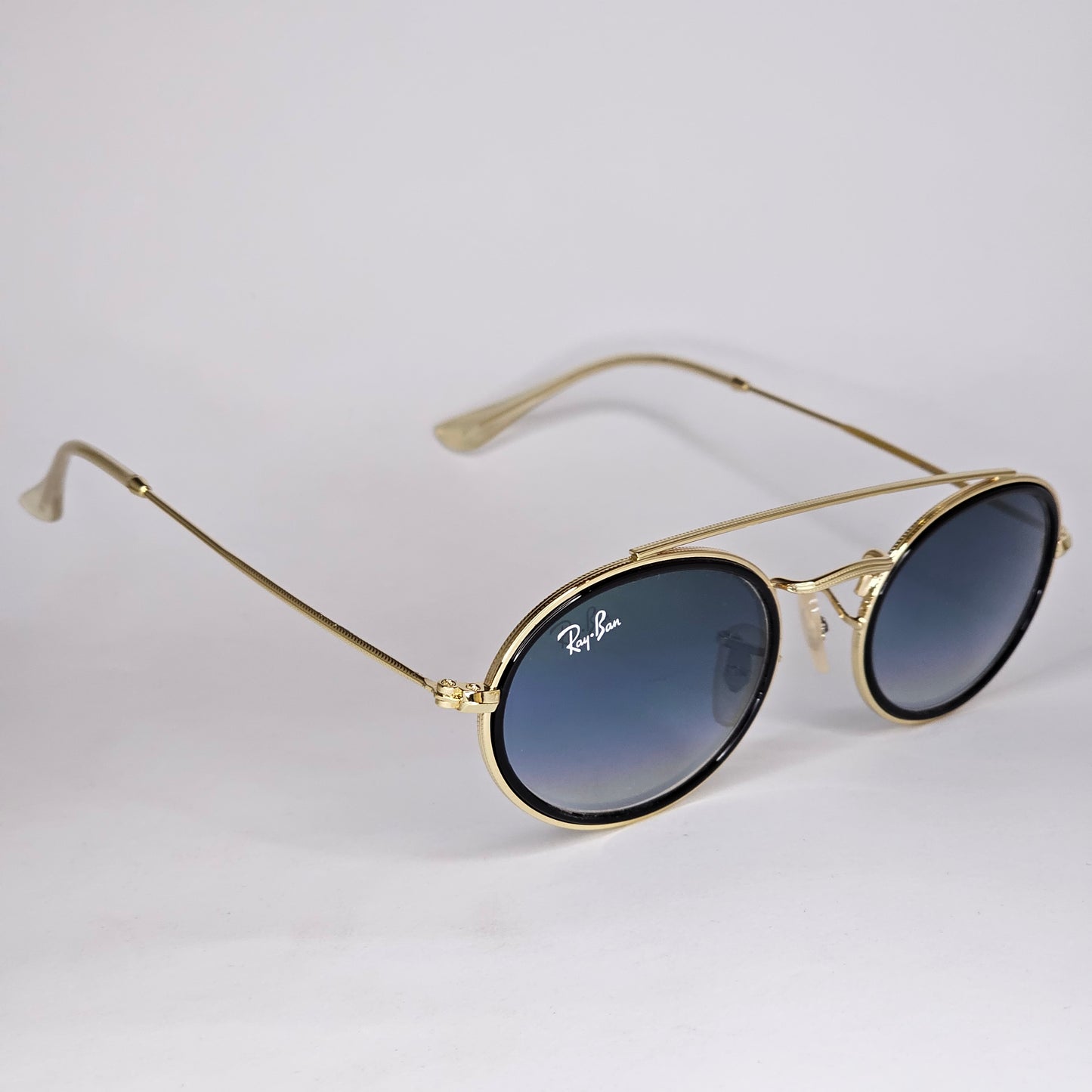 Oval Double Bridge - RB - 3847 - Gold/Blue - Unisex