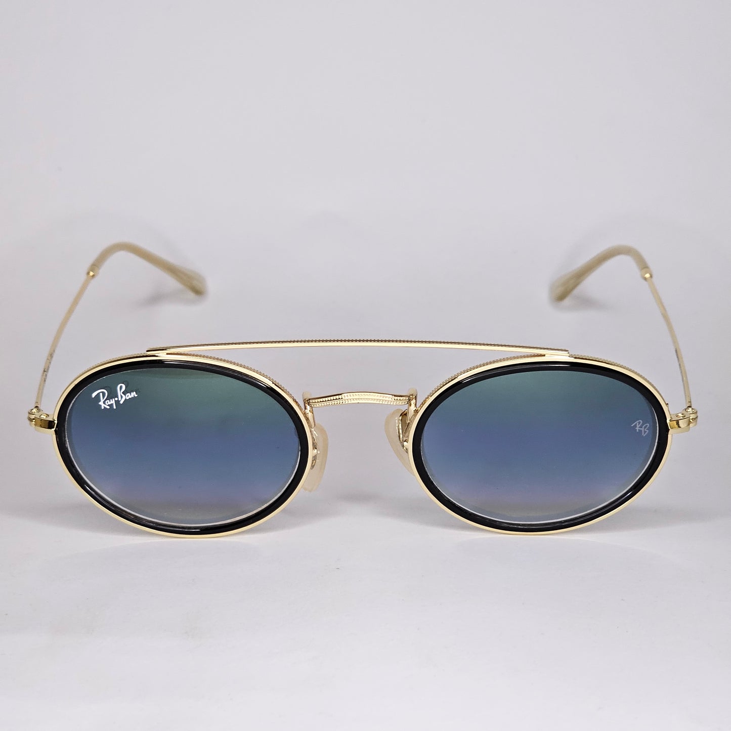 Oval Double Bridge - RB - 3847 - Gold/Blue - Unisex