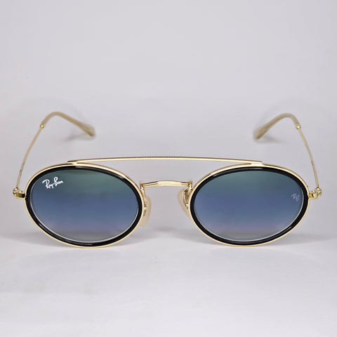 Oval Double Bridge - RB - 3847 - Gold/Blue - Unisex