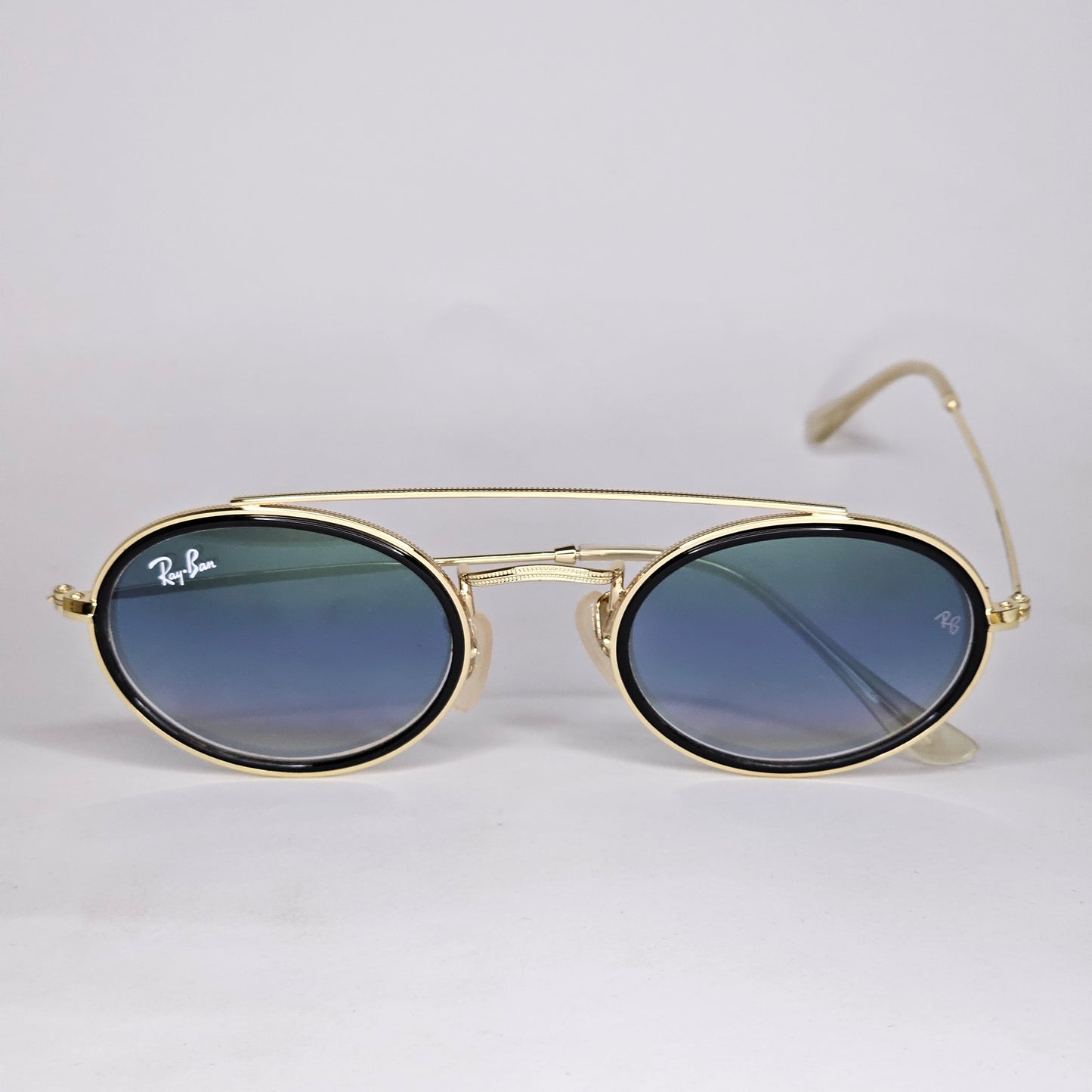 Oval Double Bridge - RB - 3847 - Gold/Blue - Unisex