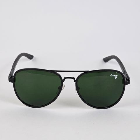 Thick Aviator - Cartier - Black - 22133