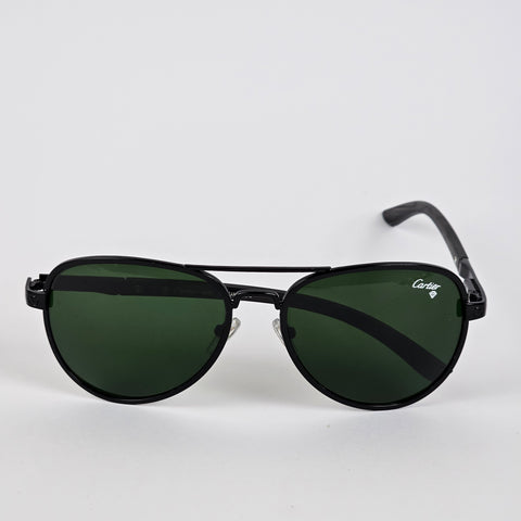 Thick Aviator - Cartier - Black - 22133