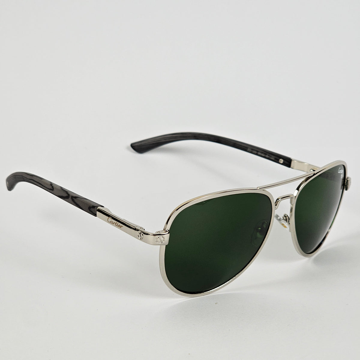 Thick Aviator - Cartier - Silver - 22133