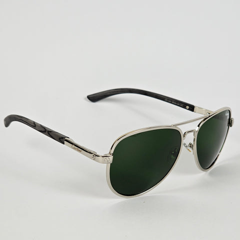 Thick Aviator - Cartier - Silver - 22133