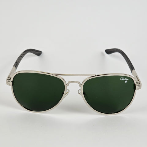 Thick Aviator - Cartier - Silver - 22133