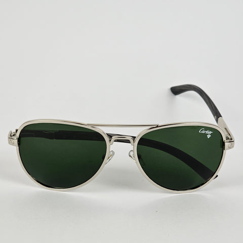 Thick Aviator - Cartier - Silver - 22133