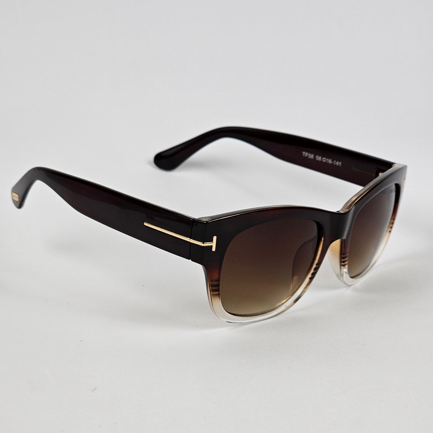 Thick Wayfarer - Tom Ford - TF58 -  Brown (Half)