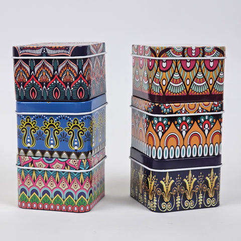 Ethnic Design Jewelry Box - Cube - Pack of 3-12