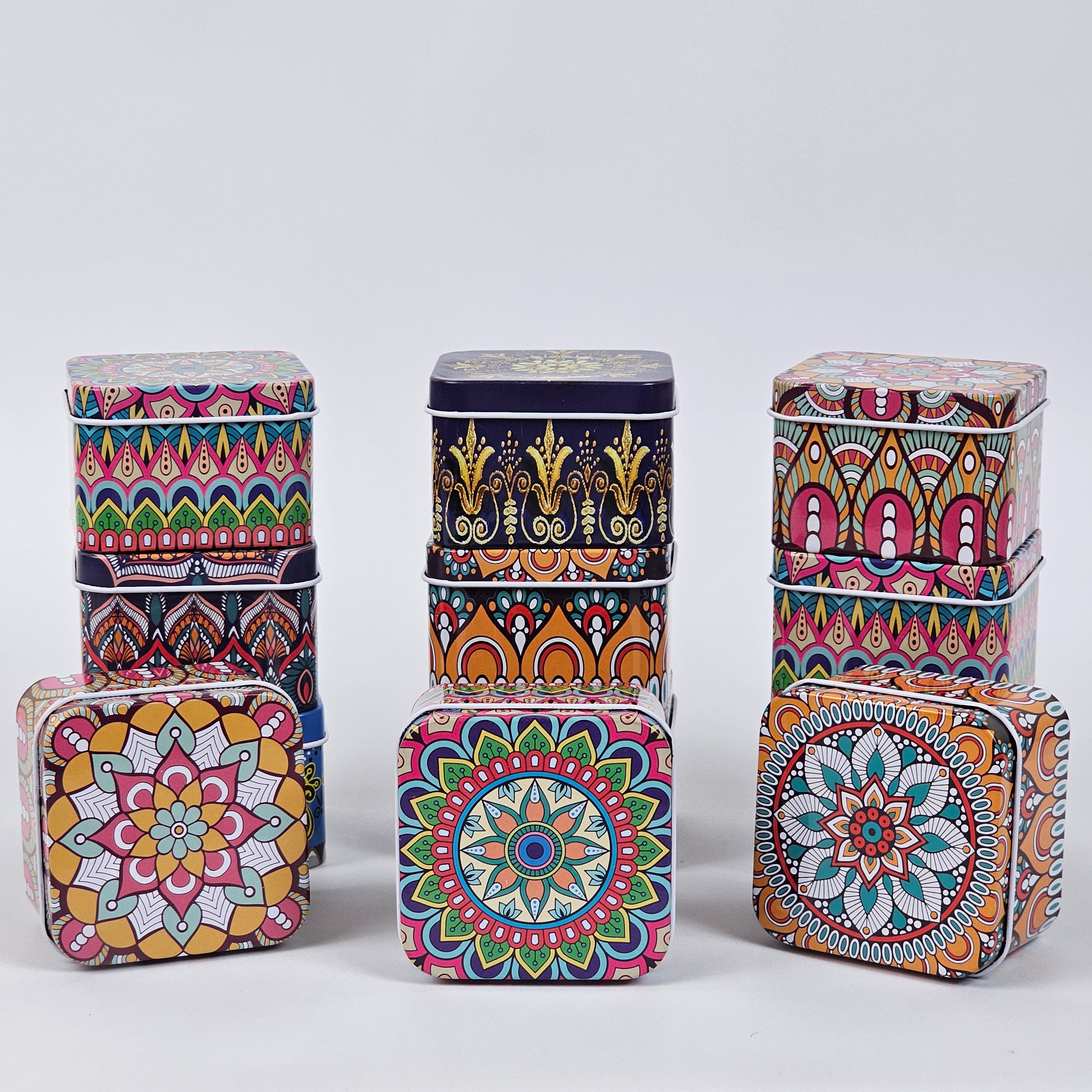 Ethnic Design Jewelry Box - Cube - Pack of 3-12